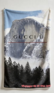 Snowy Mountain Landscape Flannel Sofa Throw Blanket IMG_4758